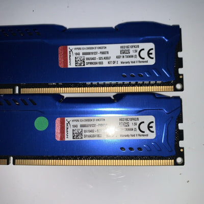 8GB (2x4GB) Kingston HyperX Fury HX316C10FK2/8 DDR3 LP 1600MHz Desktop Ram kit