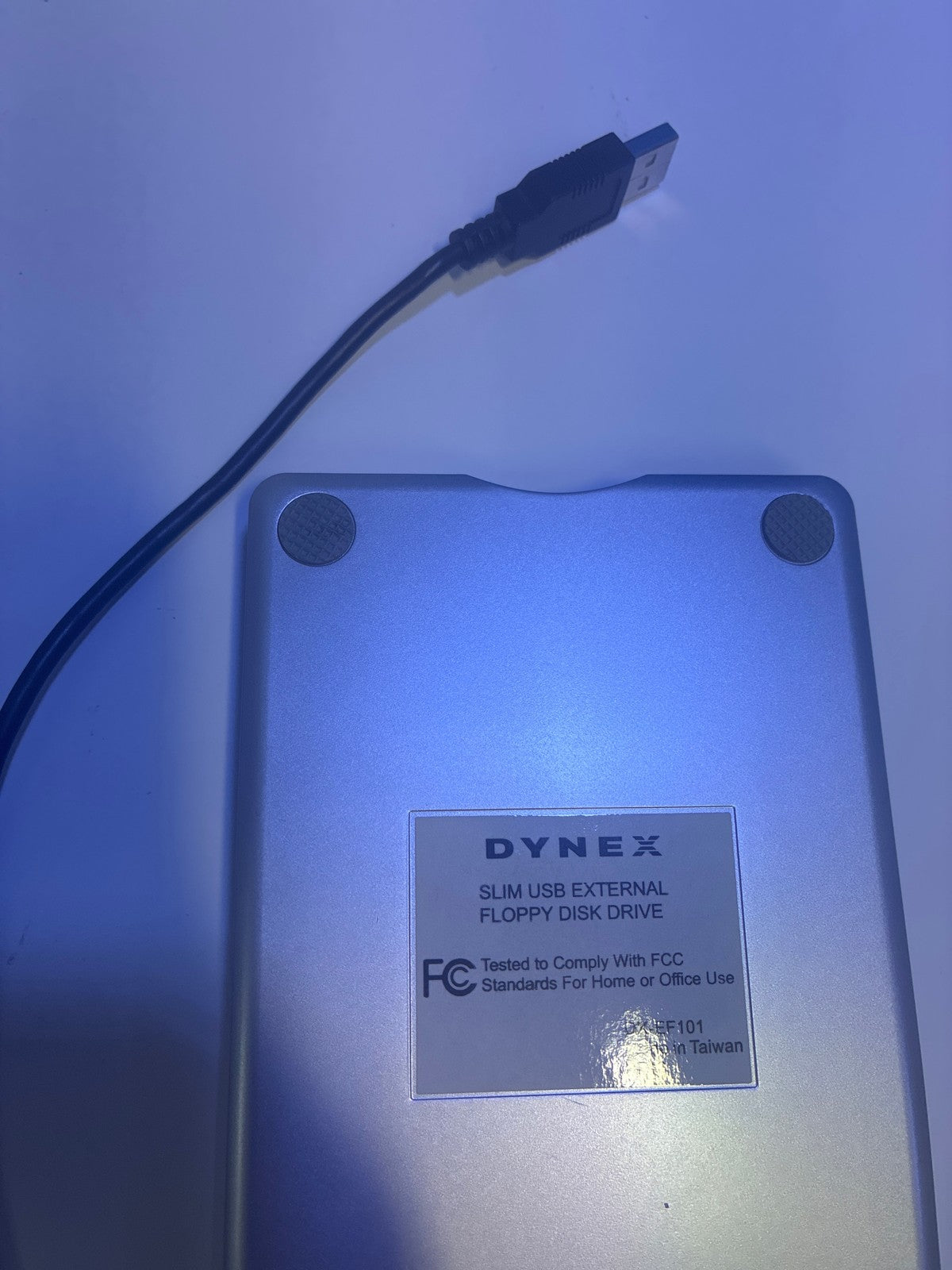 🔥 Dynex DX-EF101 Slim USB External Floppy Disk Drive Silver Blue Taiwan