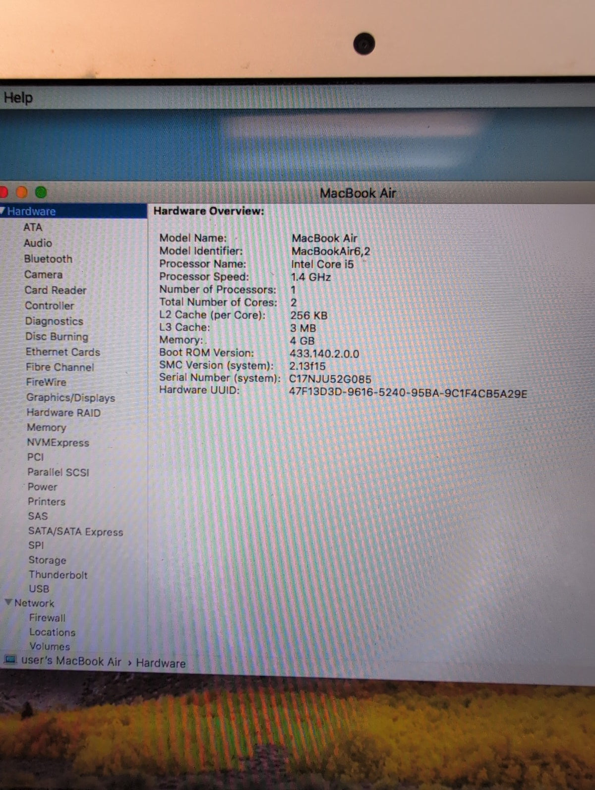🎸 Apple MacBook Air 13-inch Early 2014 A1466 i5 1.4GHz 128GB SSD 4GB RAM 10.13