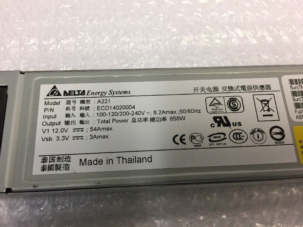 -  2x Sun Microsystems 300-2015 Delta A221 658W  POWER SUPPLY
