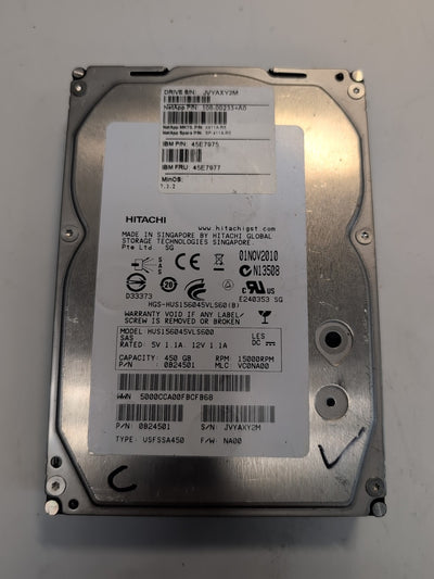 🔥  IBM 45E7975 45E7977 NetApp Hitachi HUS156045VLS600 450GB 15K RPM SAS HDD -