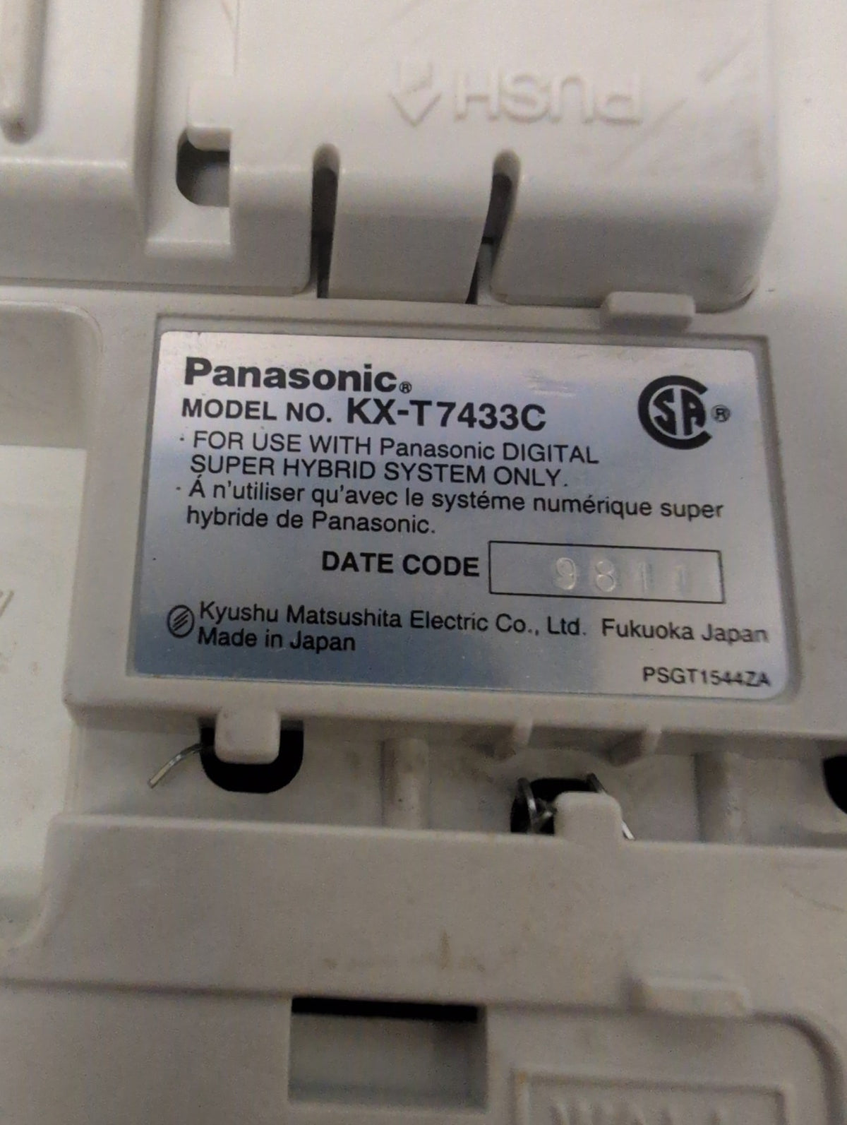 Panasonic KX-T7433C Digital Super Hybrid System Phone (NO PLASTIC COVER) -