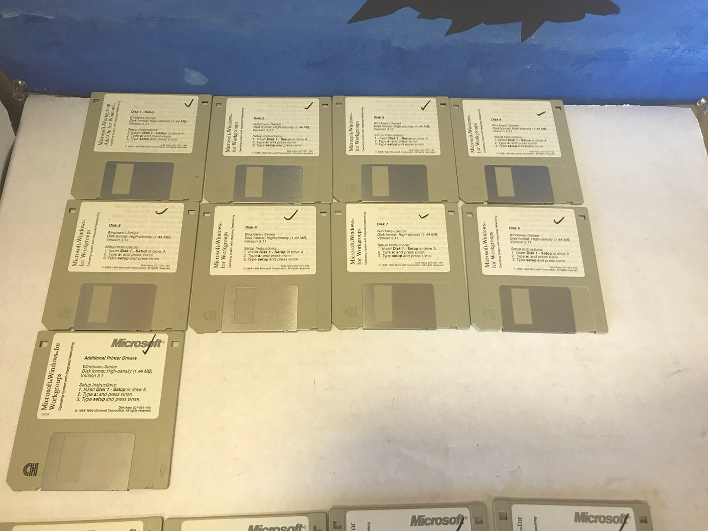 Microsoft Windows V3.1 Disk 1-7  with extras