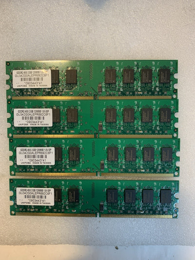 4 UNIFOSA 2GB PC2-6400 DDR2-800MHz non-ECC Unbuffered CL5 X2 GU342G0ALEPR692C6F1