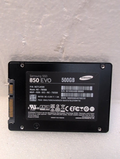 🎸 Samsung 850 EVO 500GB 2.5" SATA III Internal SSD MZ-75E500 (46 Days Used)