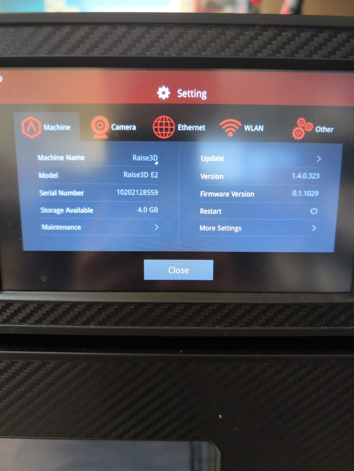 🎸 Raise3D E2  Professional  IDEX 3D Printer  (AS IS , FILAMENT LOAD ISSUE)