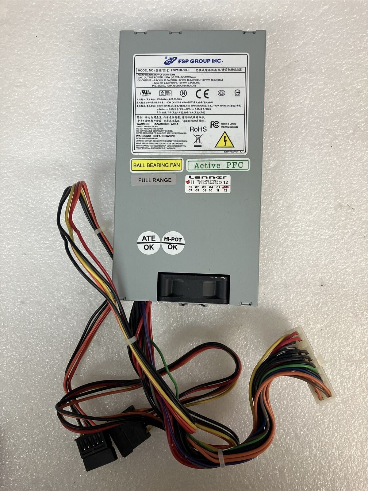 FSP FSP150-50LE 150W Industrial Bearing Fan Active PFC Power Supply 9PA1503412 ~