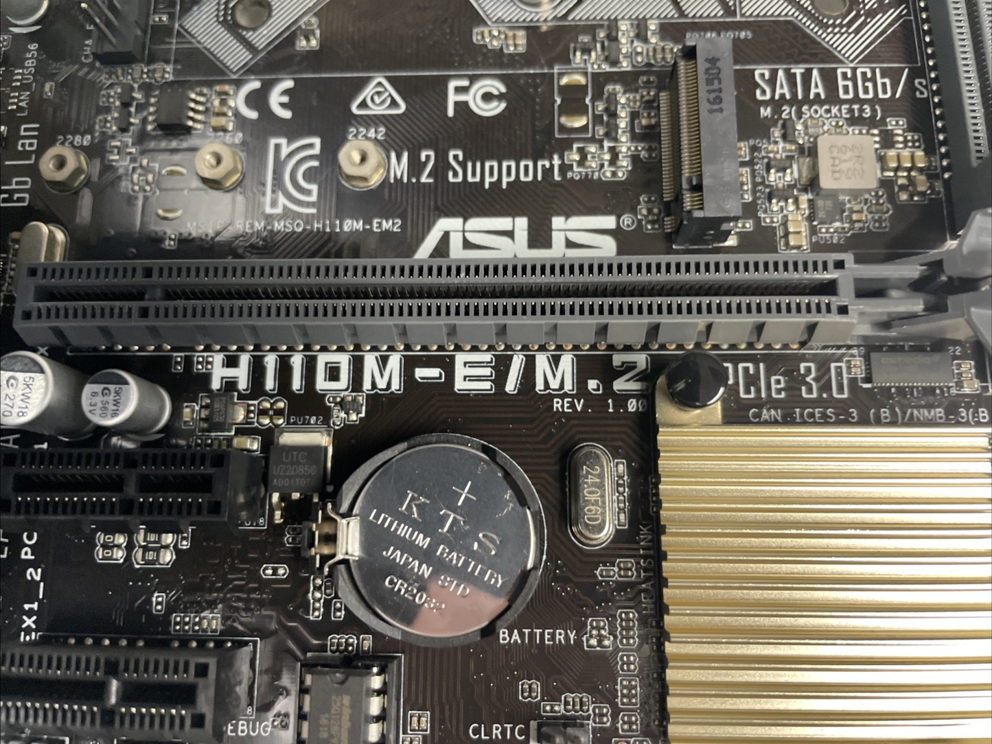 🔥 Asus H110M-E/M.2 Motherboard LGA1151 + CPU G4400 + IO Shield  +