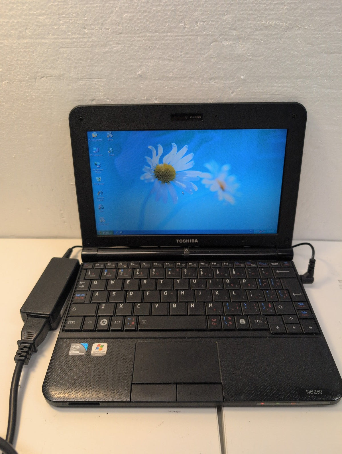 🎸 Toshiba NB250-001 10.1in Netbook Intel Atom N455/ 1GB RAM /500GB HDD/WinXP