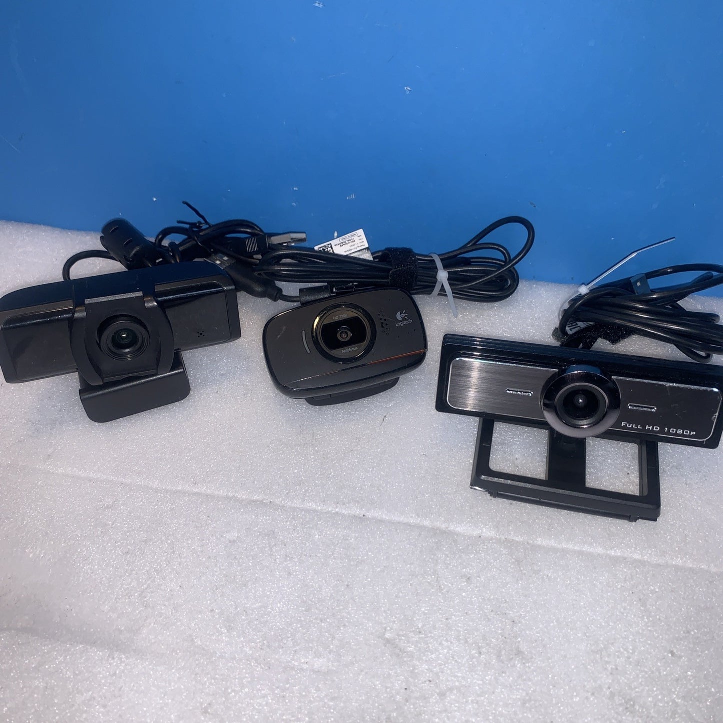 Lot of 3 USB webcam, Mixed brands
