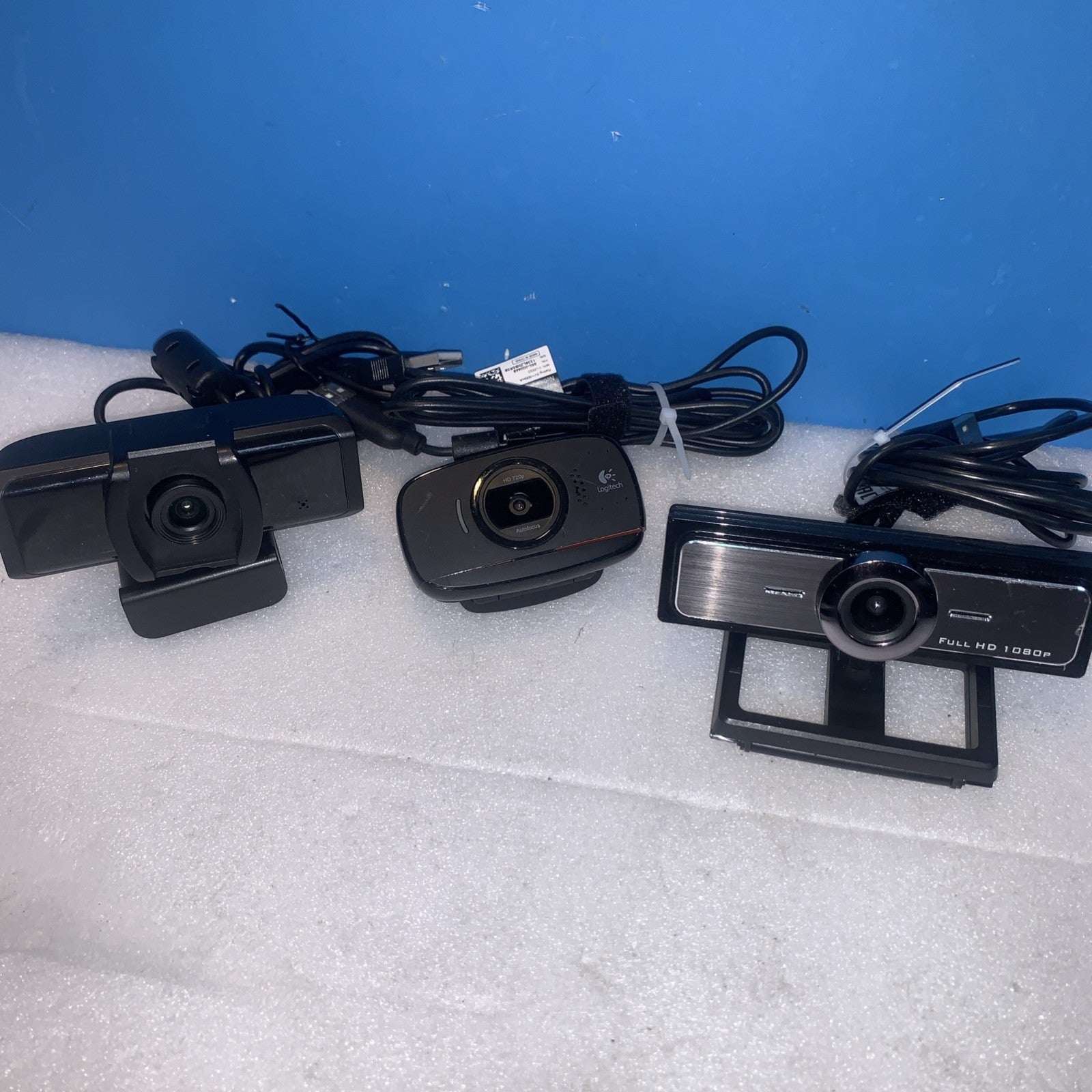 Lot of 3 USB webcam, Mixed brands