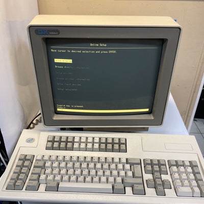 Nice ~ IBM 3487 InfoWindow II Display Station 1993 with IBM P/N 1395660 keyboard