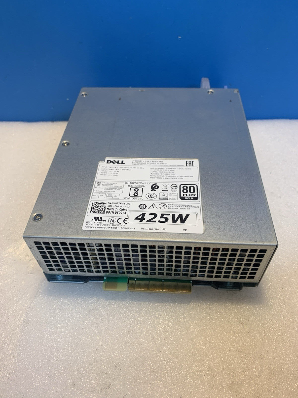 Dell 425W Server Power Supply 80+ Gold Hot-Plug DP/N 0Y097X