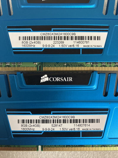 48GB =12x 4G Corsair CMZ8GX3M2A1600C9B Vengeance Blue PC3-12800 1600mHz DDR3 RAM