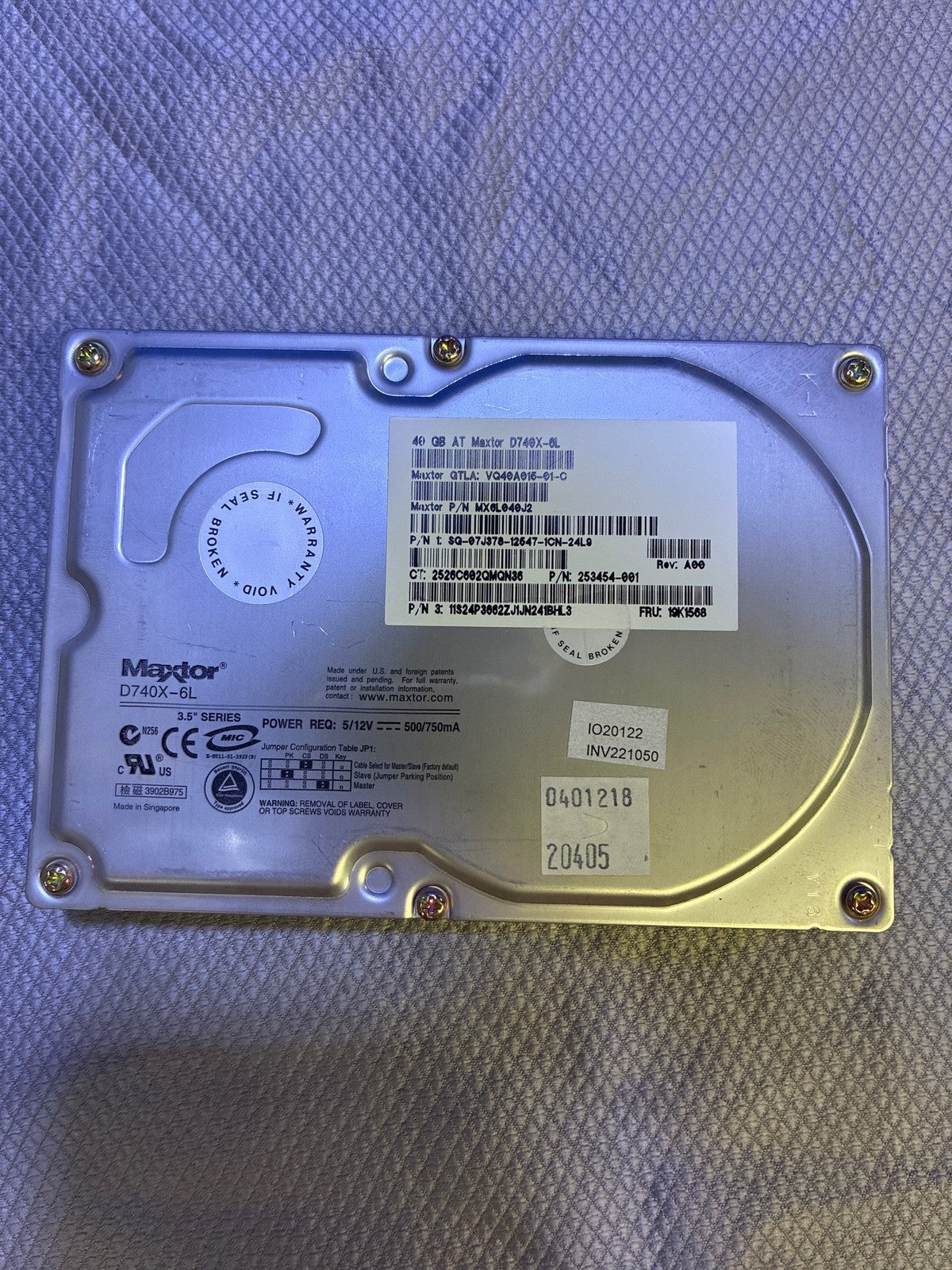 🔥 Maxtor D740X-6L 40GB IDE 3.5 in Internal Desktop IDE Hard Drive MX6L040J2