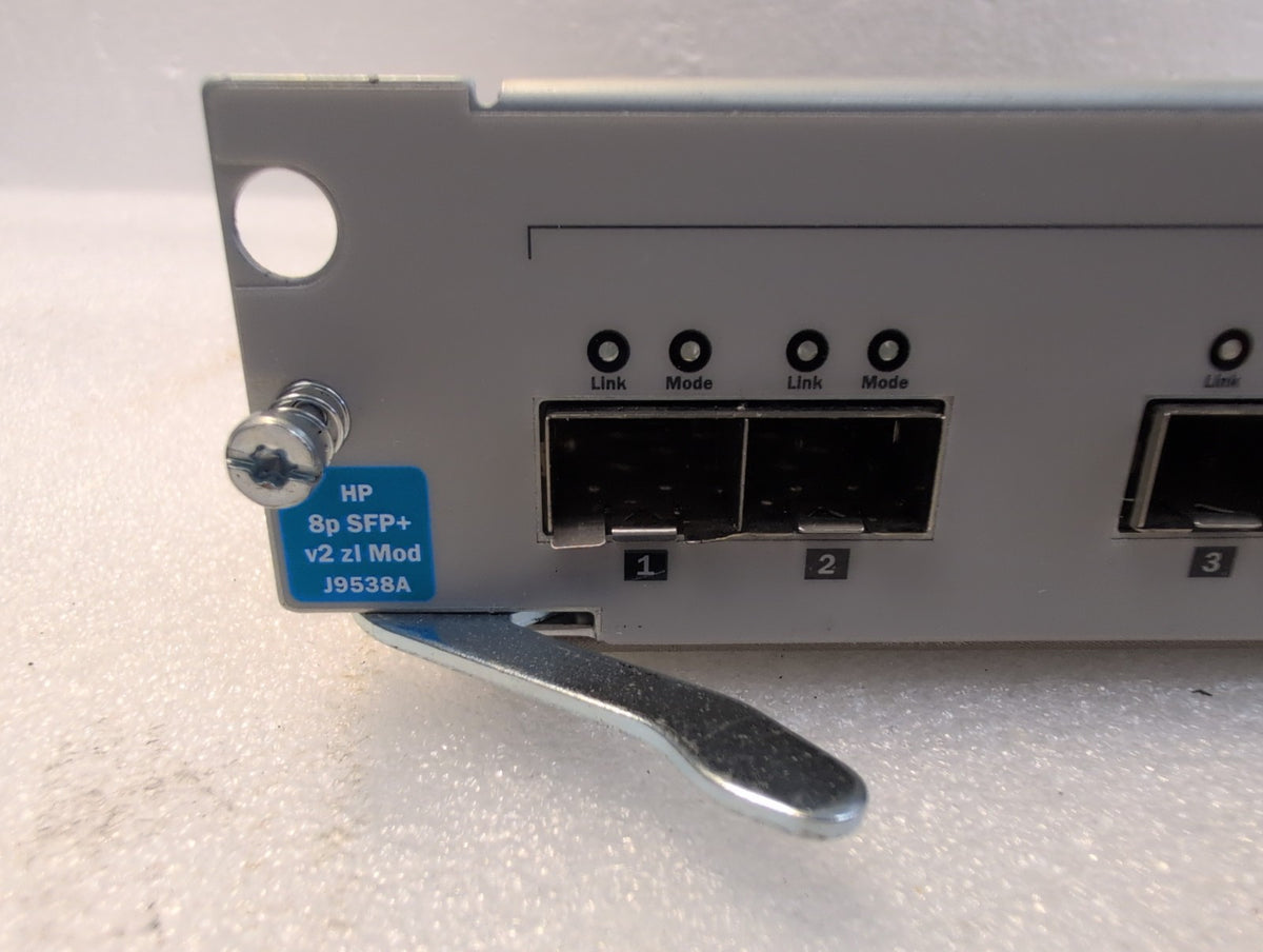 🎸 HP J9538A 8-Port SFP+ v2 zl Module Switch, 1-GbE/10-GbE, Made in Singapore