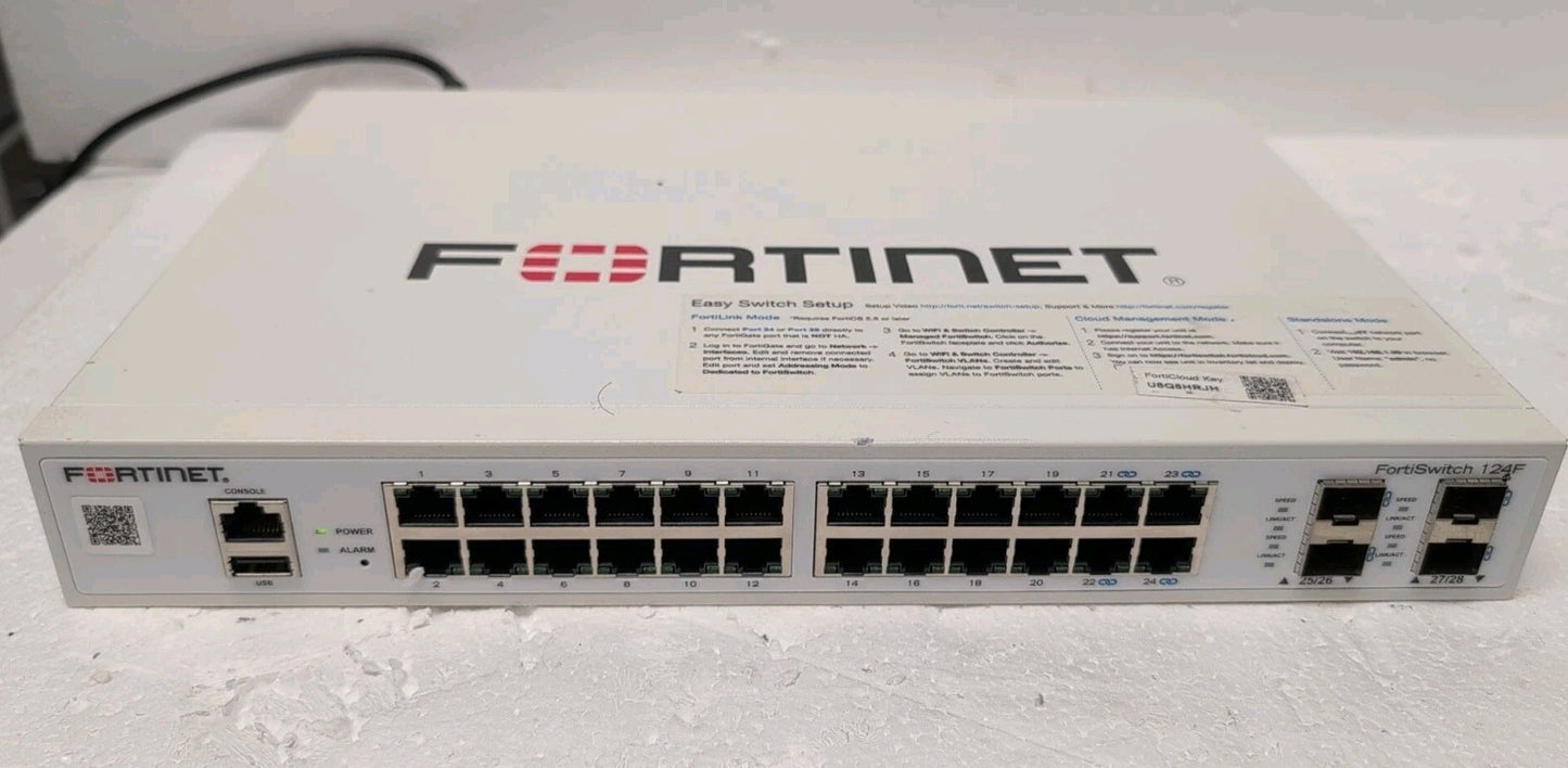 🔥 Fortinet FS-124F FortiSwitch 124F 24-Port Managed Network Switch~QTY Avaiable