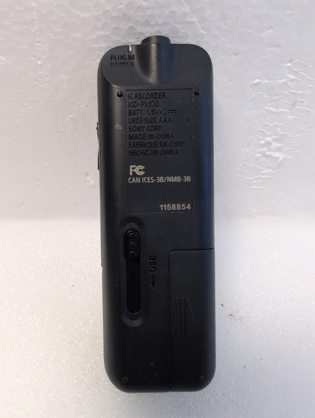 🎸 Sony ICD-PX370 Digital Voice IC Recorder Black microSD Slot USB Flip-Out
