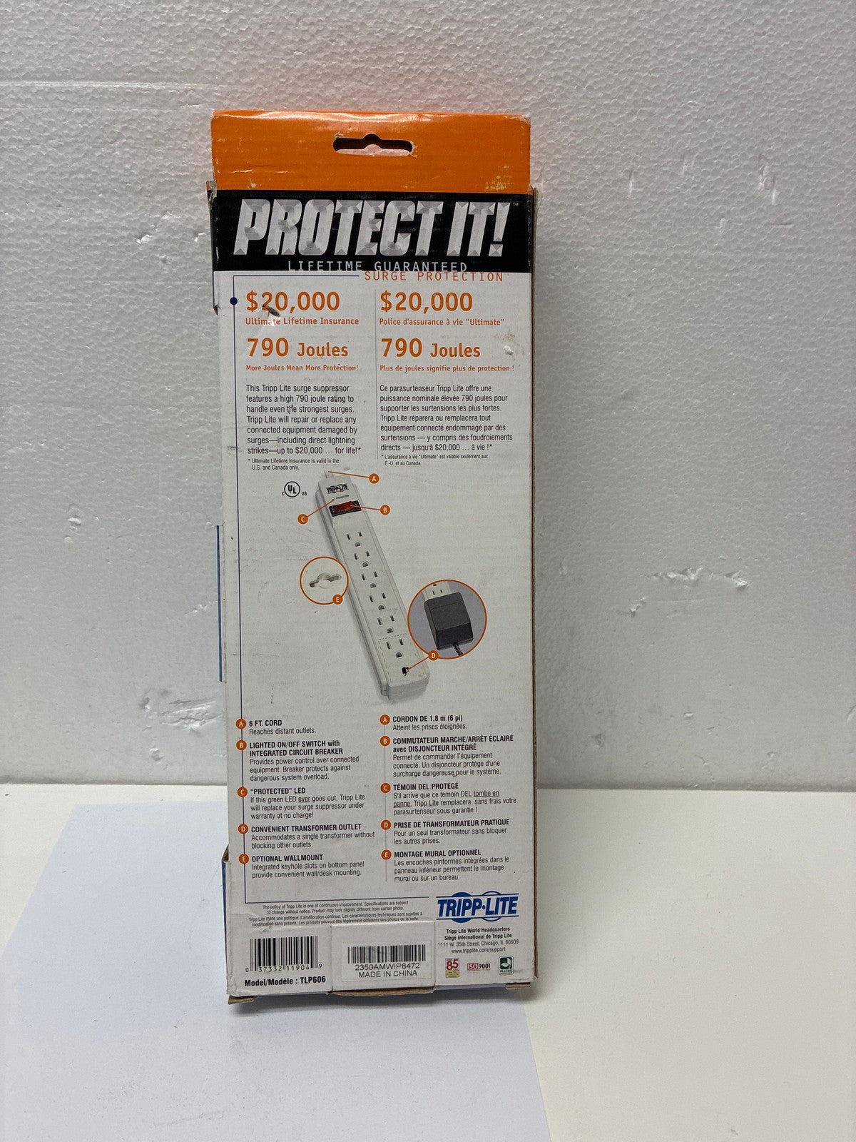🔥 Tripp Lite TLP606 Protect It! 6-Outlet Surge Protector 6ft Cord 790J