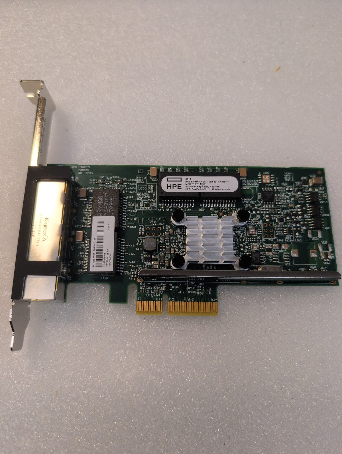 🎸 HPE Ethernet 1Gb 4-Port 331T Adapter PCIe Network Card 647592-001