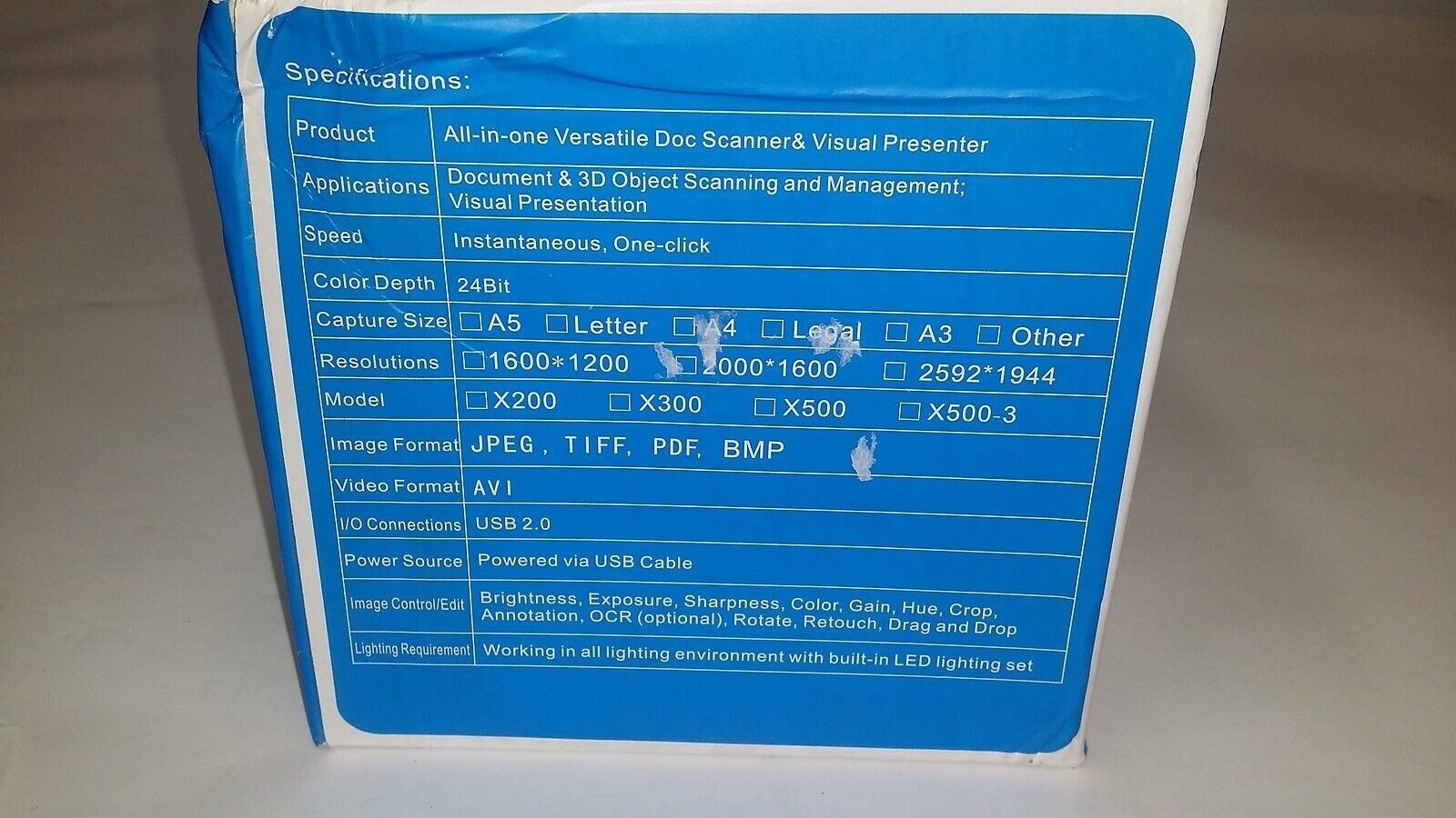 AIO Document Scanner & Visual Presenter - windows/Mac/Linux compatible (see pic)