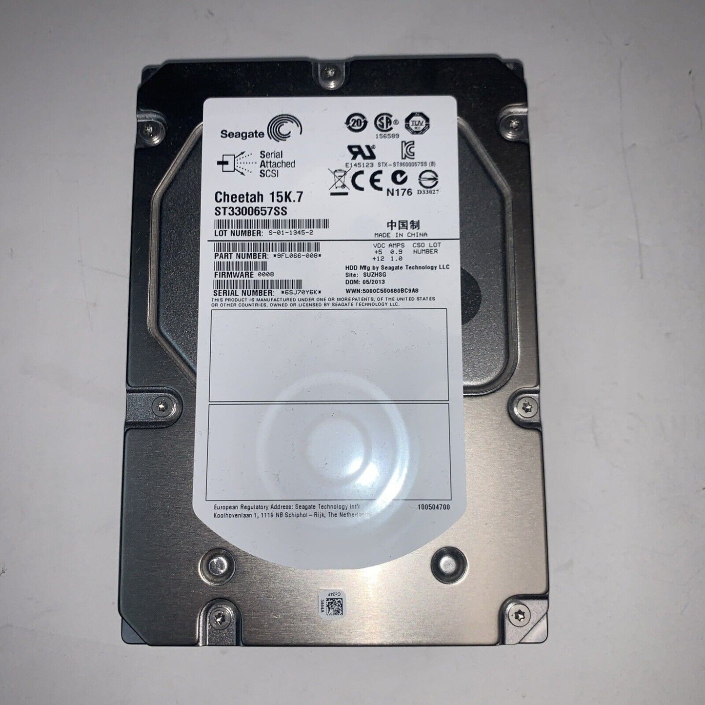(1x)   HP 395523-001 405429-001 73GB 15K 3.5" max3073rc SAS 73.4GB hard drive