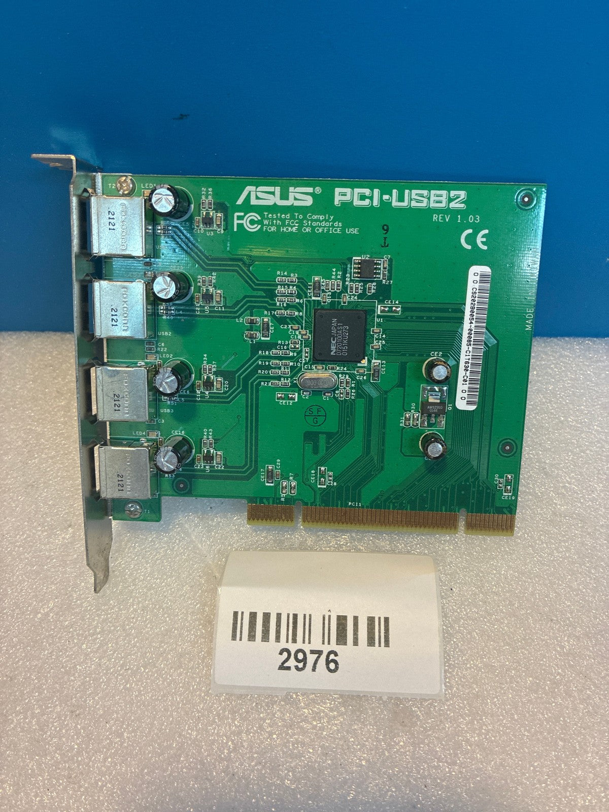 🔥 ASUS PCI-USB2 4-Port USB 2.0 PCI Expansion Card NEC D720100AS1 Chipset