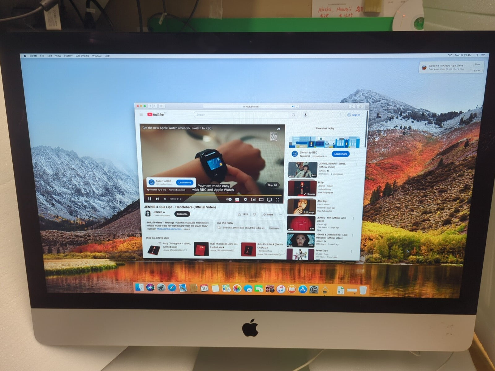  Apple A1419 iMac 27" 2013 Intel i5-4570/8GB /1.2TB HDD/10.13 (local pickup)-
