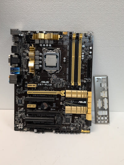 ASUS Z87-PLUS LGA 1150 DDR3 ATX DVI HDMI USB3.0 Motherboard With i5-4670 + I/O -