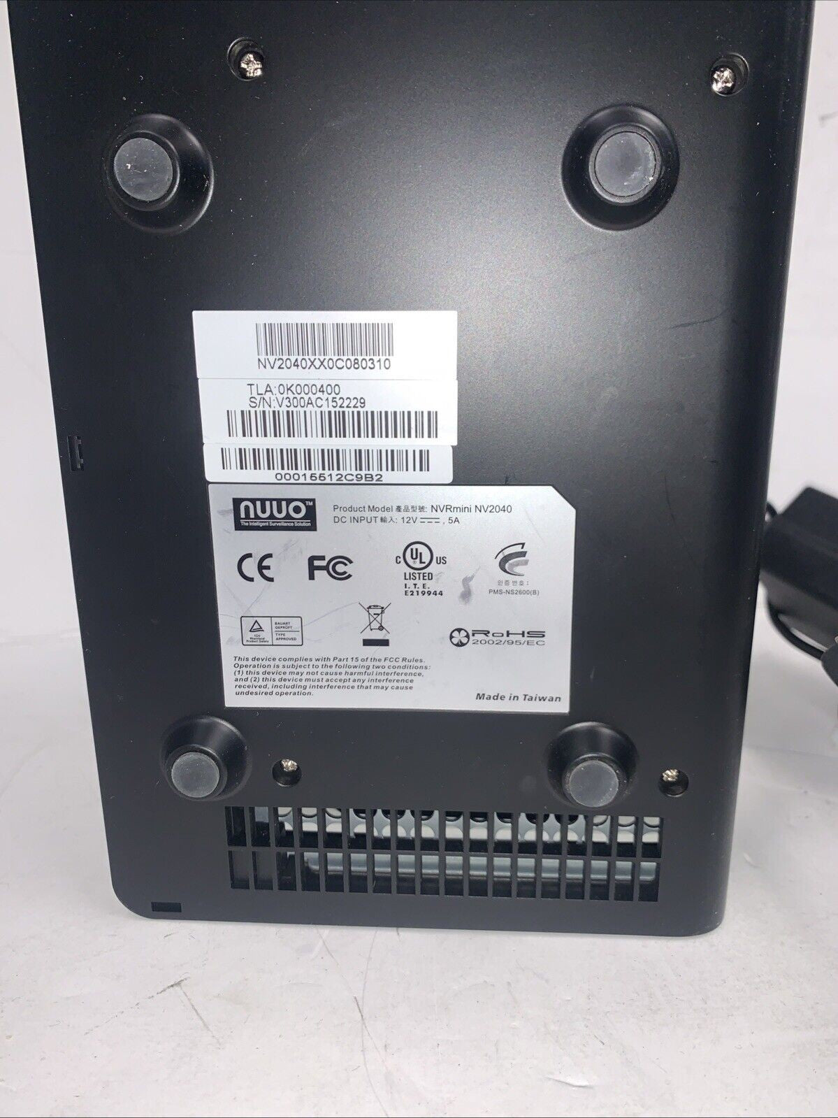 NUUO Mini 4 Channel Network Video Recorder NV-2040 (one caddy, no hard drives)
