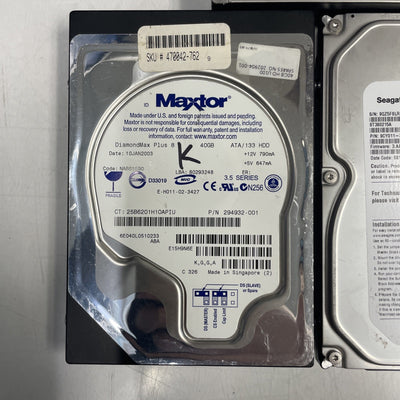 Lot Of 5- Mixed Brand Desktop IDE HDD 40G/80G  3.5”   Tested & Working +