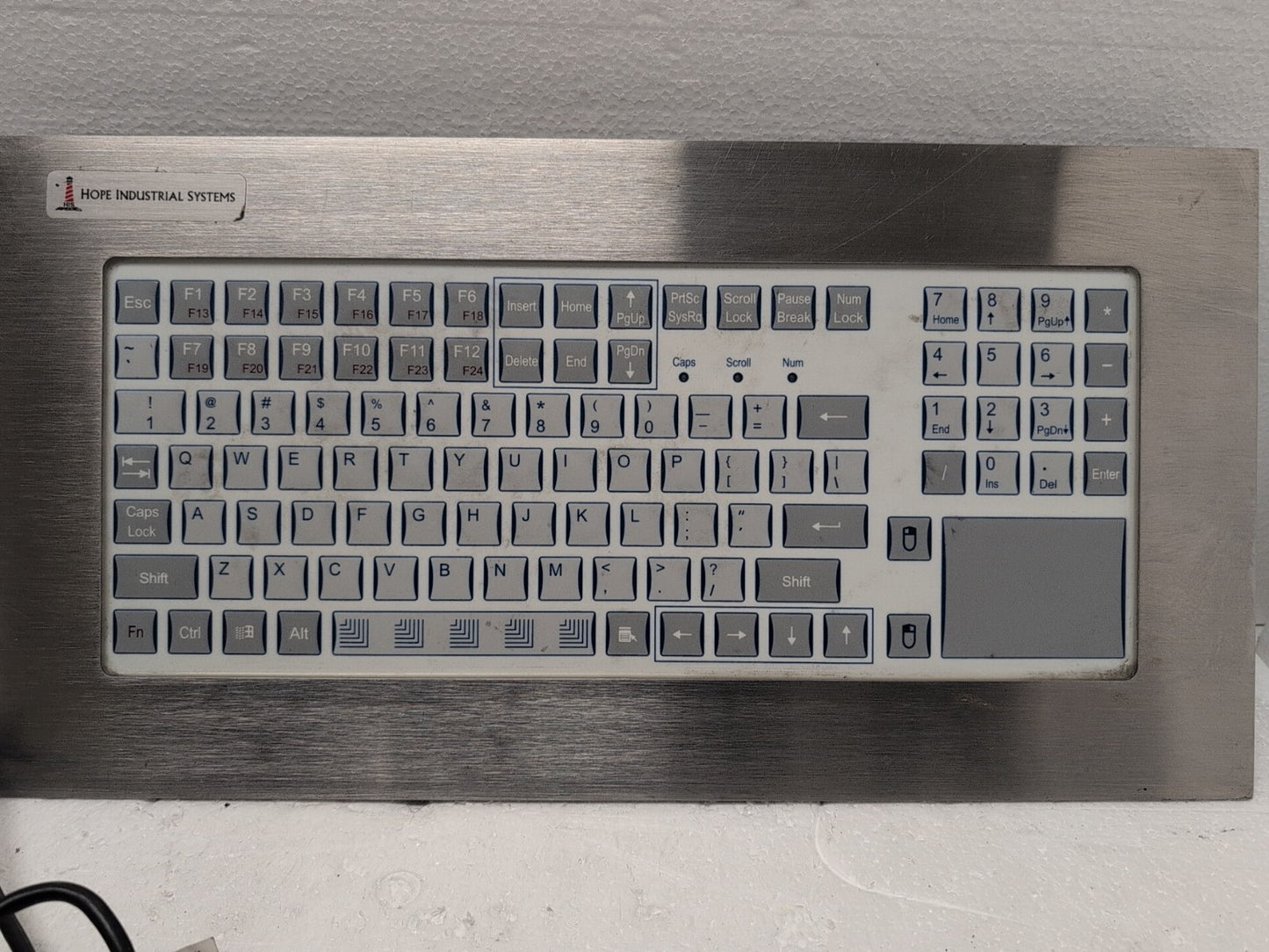 🔥 HOPE INDUSTRIAL SYSTEMS  Wall Mount USB Keyboard KB-M2-P90-SS4-4X-USB Tested-