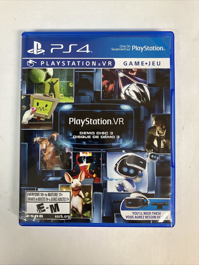 Sony PlayStation VR PS4 Demo Disc 3 GAME-JEU ~