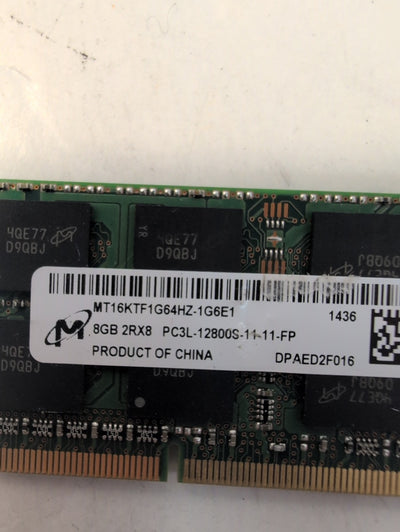 🔥MICRON MT16KTF1G64HZ-1G6E1 8GB PC3L-12800S LAPTOP MEMORY -