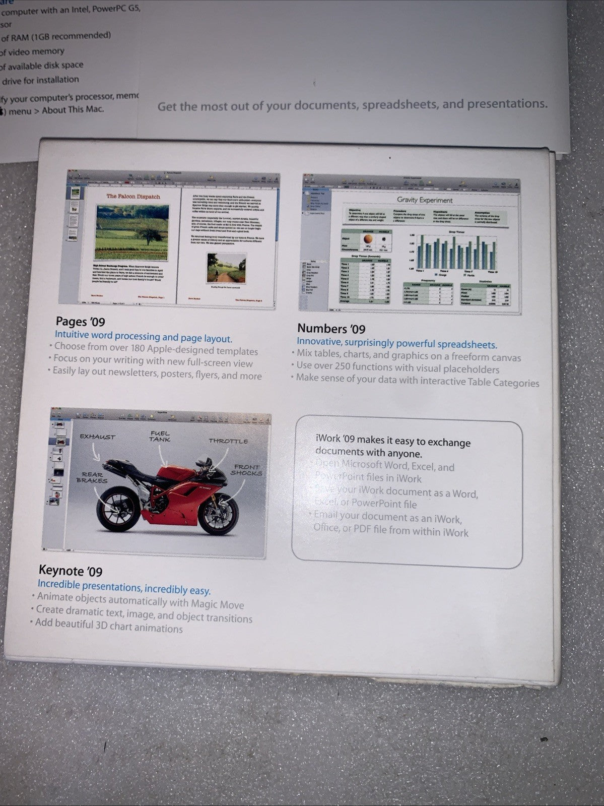 Vintage Apple iWork ’09 In Retail Box DVD MB942Z