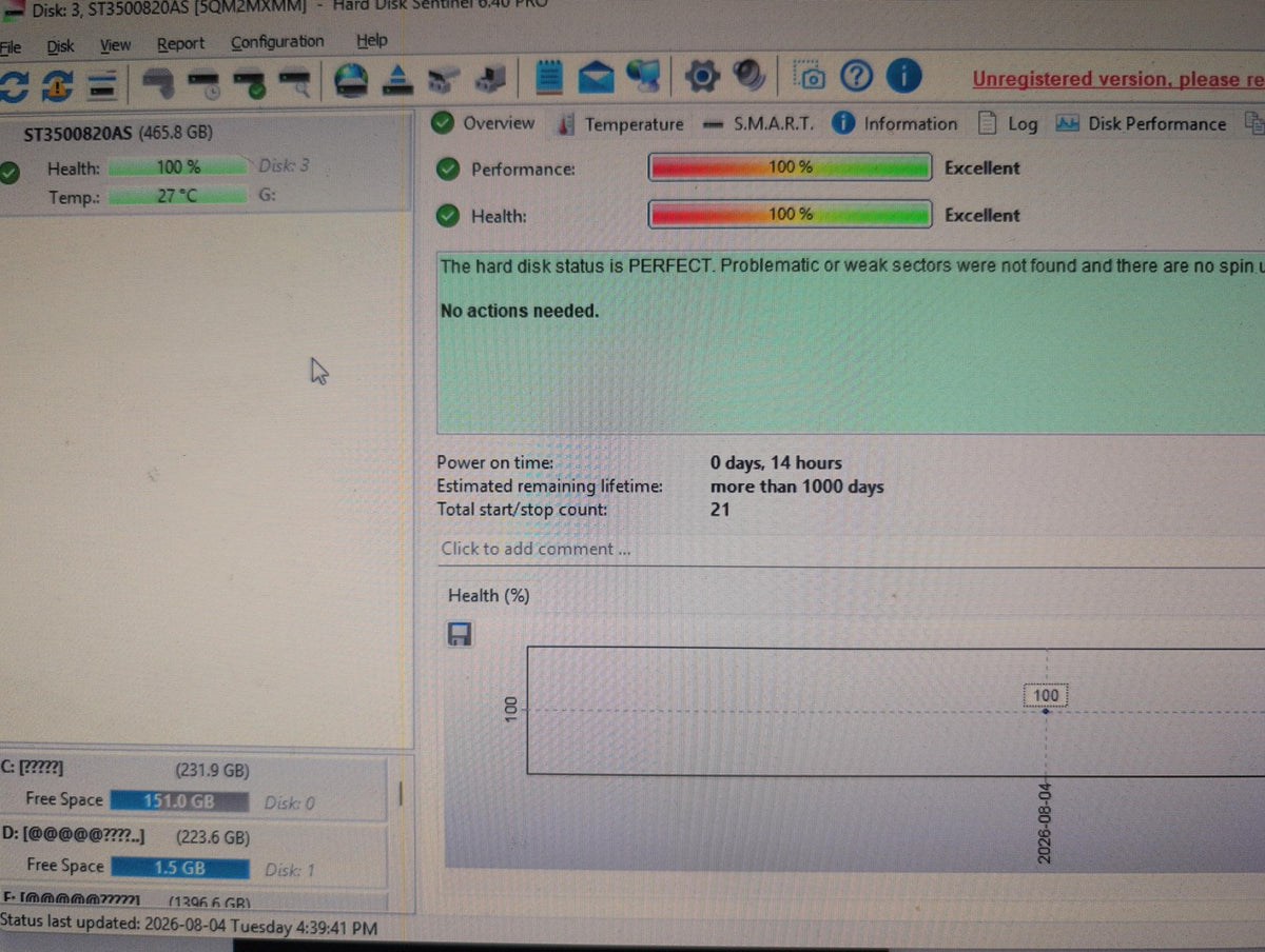 🎸 Iomega HDD1H4 500GB PORTABLE HDD WITH AC Power ADAPTER (Only 1 day Used Time)