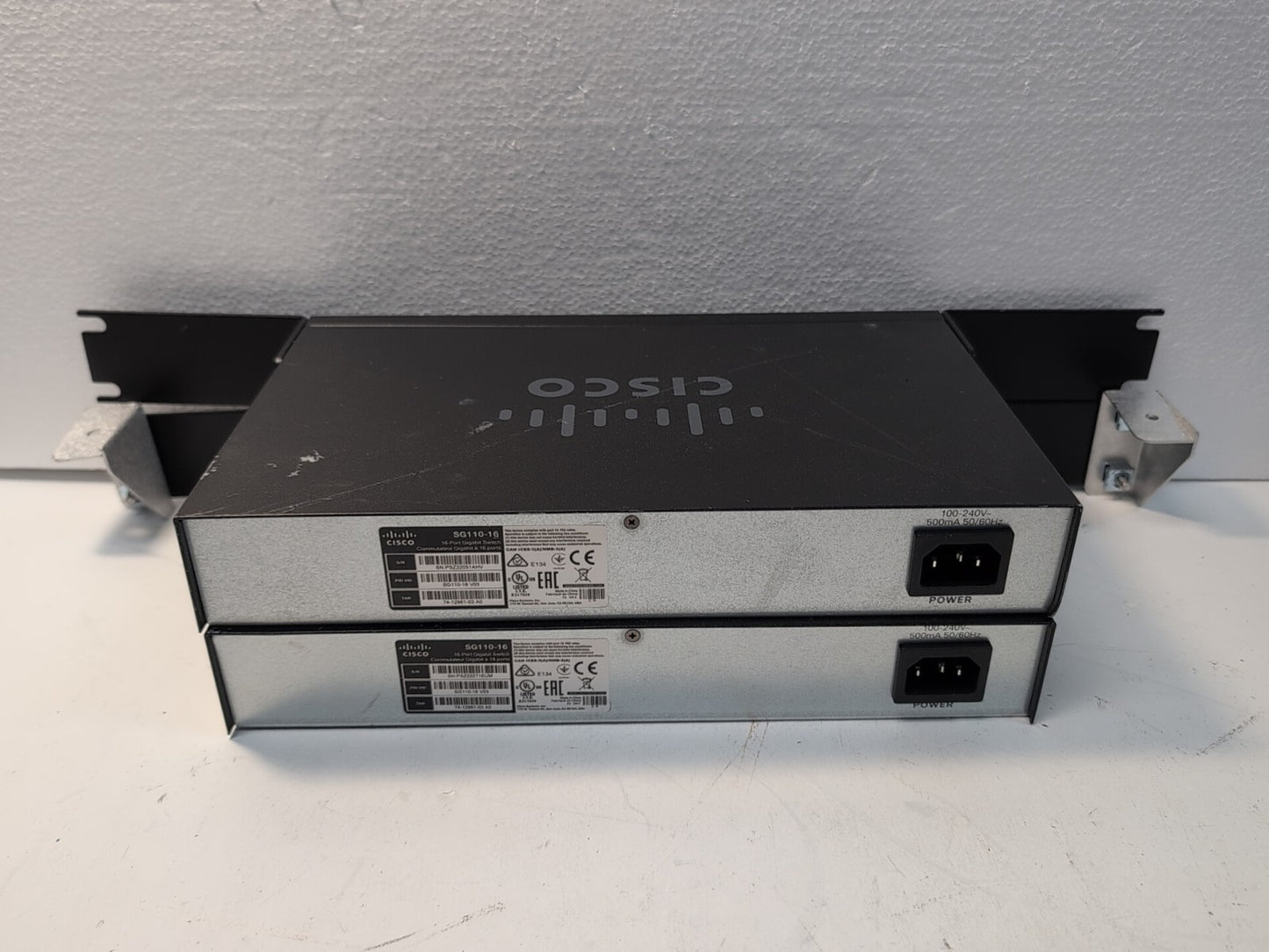 2x Cisco SG110-16 16-Port Gigabit Network Switches Tested  -