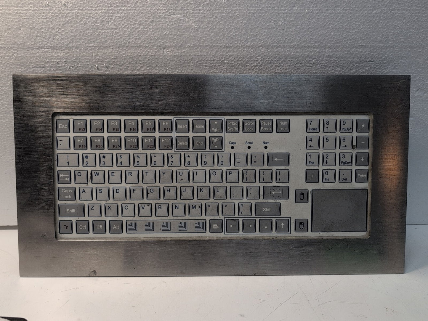 (AS IS, CABLE CUT) HOPE INDUSTRIAL SYSTEMS  USB Keyboard KB-M2-P90-SS4-4X-USB -