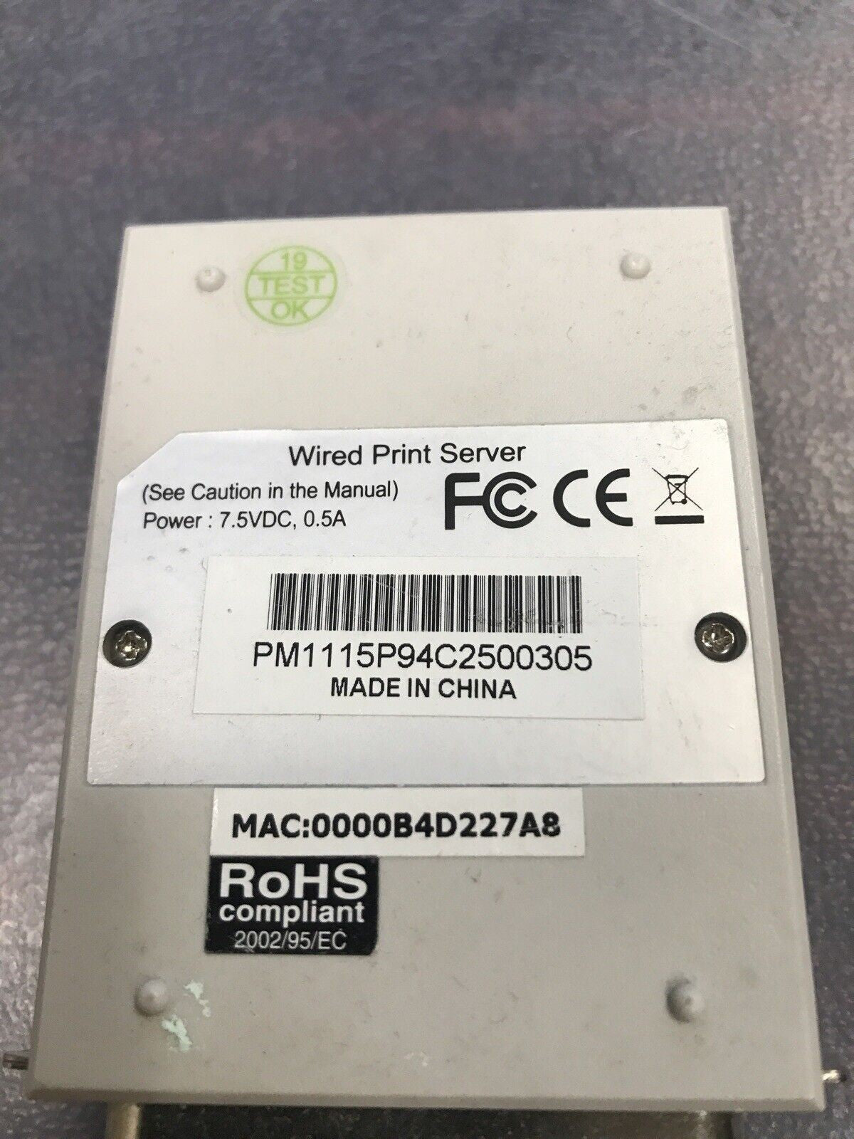 StarTech.com 1 Port 10/100 Mbps Ethernet Parallel Network Print Server PM1115P