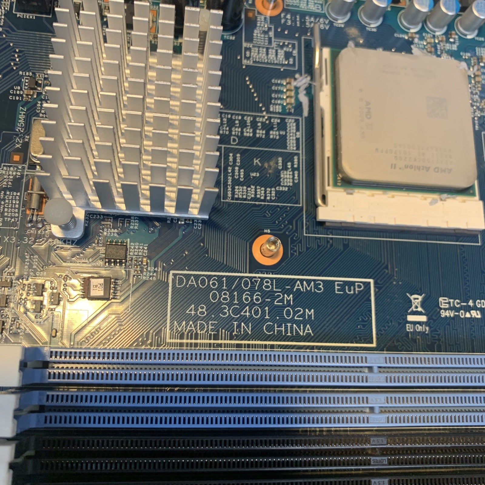 Acer DA061/078L-AM3 EuP Motherboard Socket AM3 DDR3 Micro-ATX +CPU