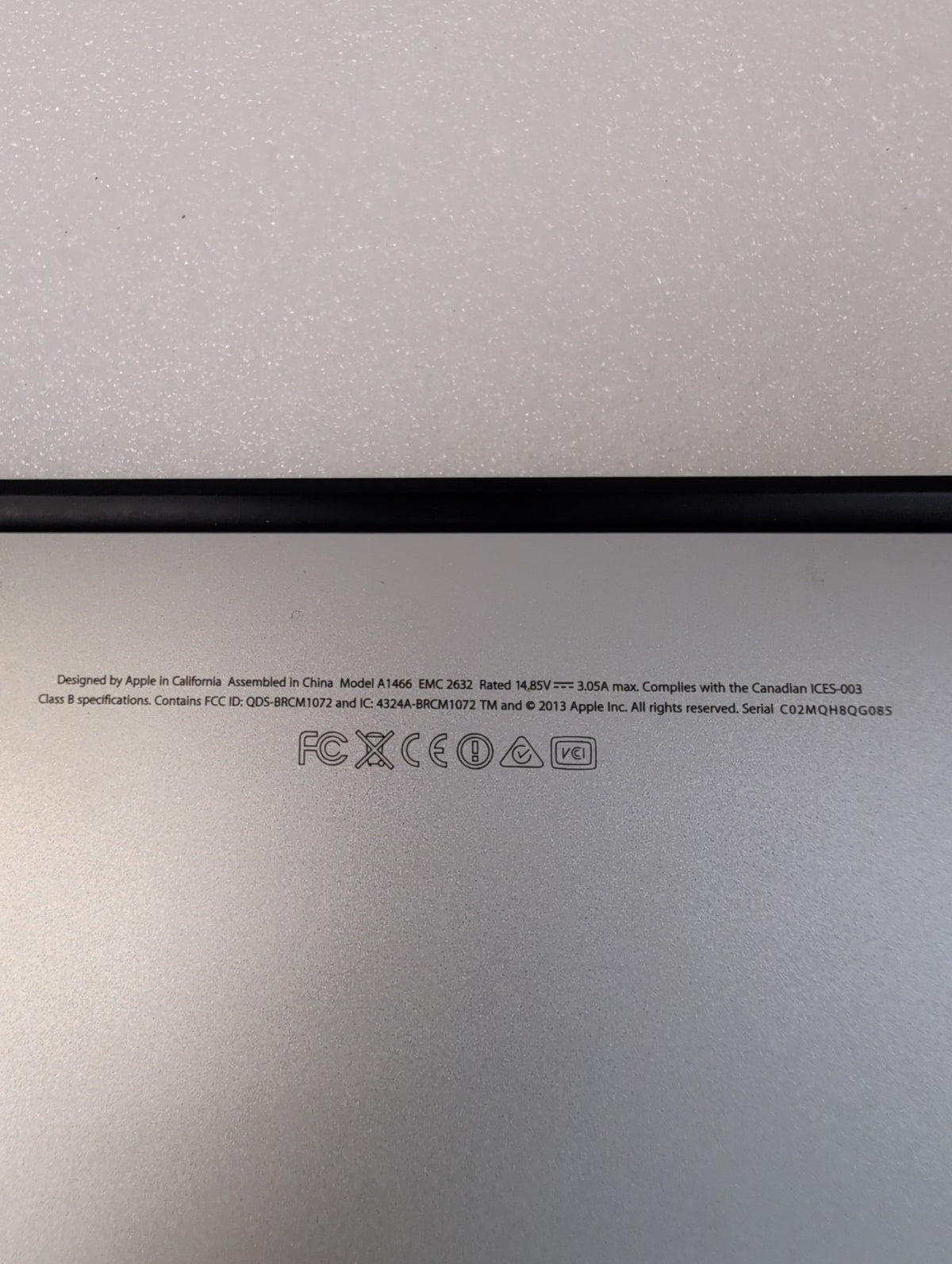 🎸 Apple MacBook Air 13-inch A1466 (2013) - For Parts, No Boot - Silver (No SSD)