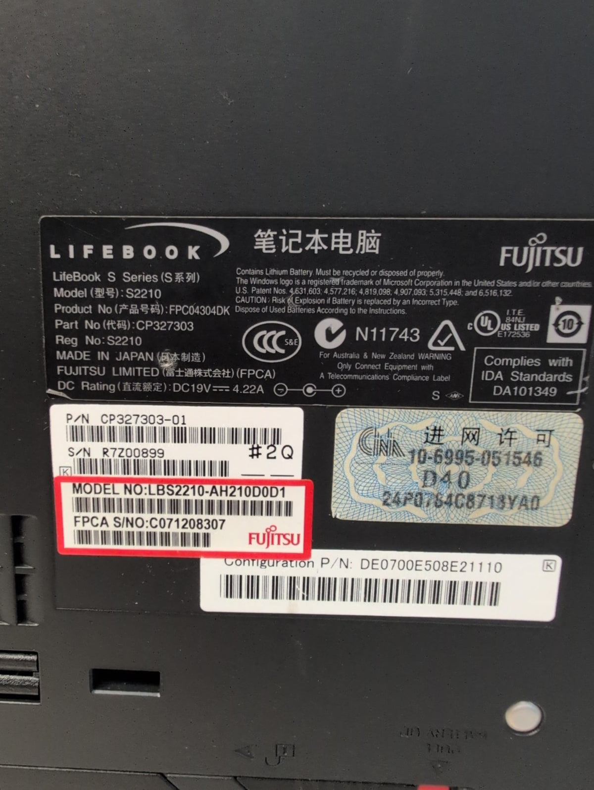 🔥 Fujitsu LifeBook S2210 13" Laptop AMD TL-56 CPU/3GB /500GB HDD/WINXP (READ) -