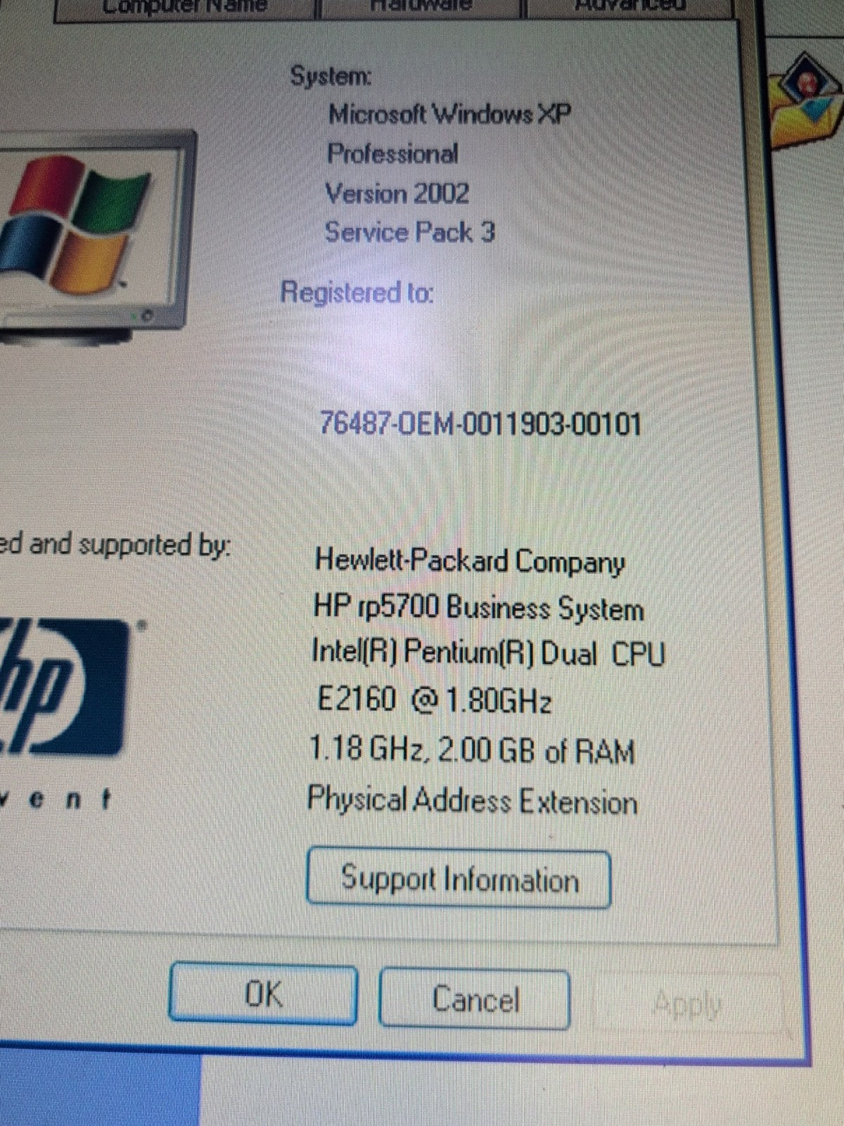 (New In Box) HP RP5700 DESKTOP Intel E2160/2GB/160GB/ Parallel /Serial /Win XP