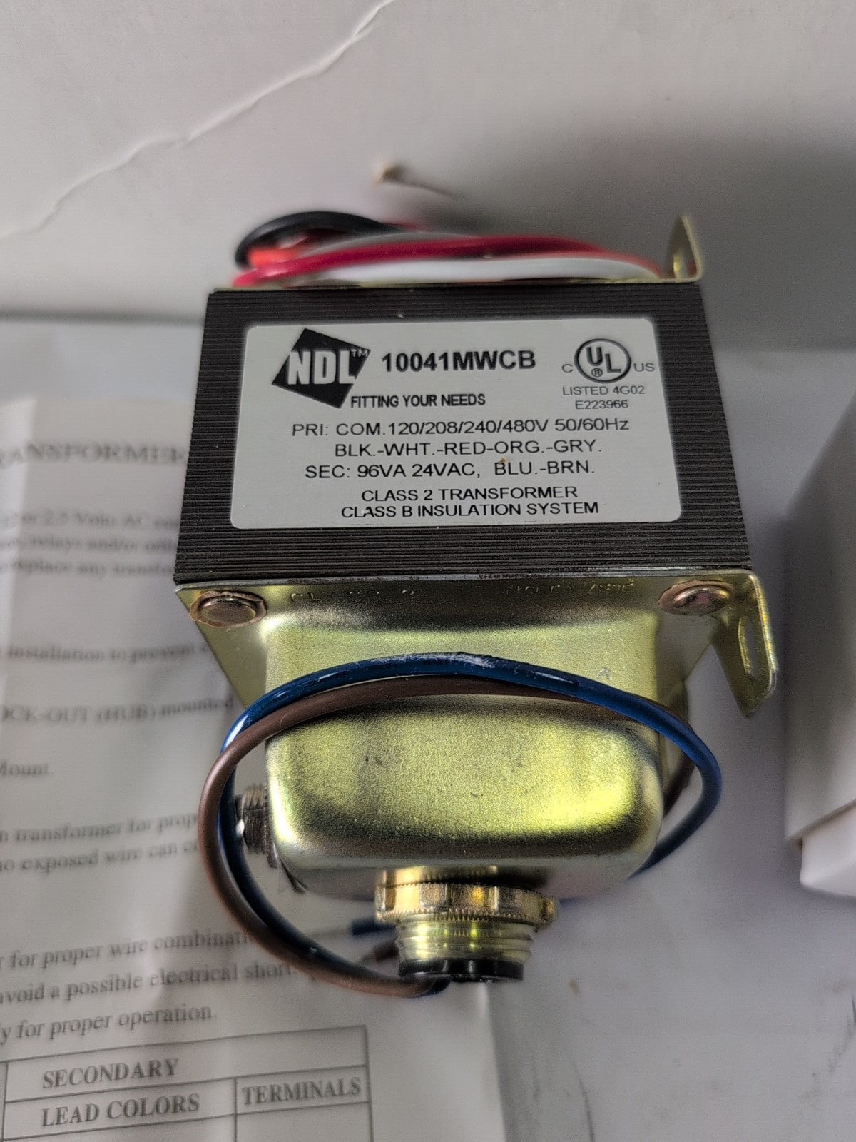 🔥 NEW IN BOX 10041MWCB NDL 96VA 24VAC CONTROL TRANSFORMER -