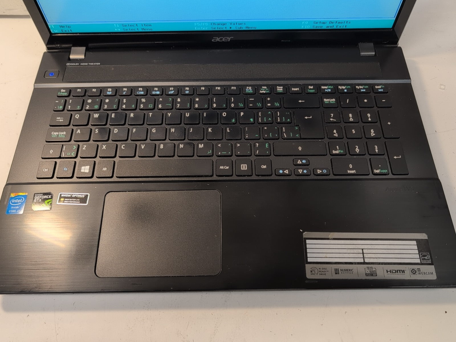 (AS IS) Acer Aspire V3-772G 17" Laptop Intel i7-4712MQ 2.30GHz/ 4GB RAM/NO HDD -