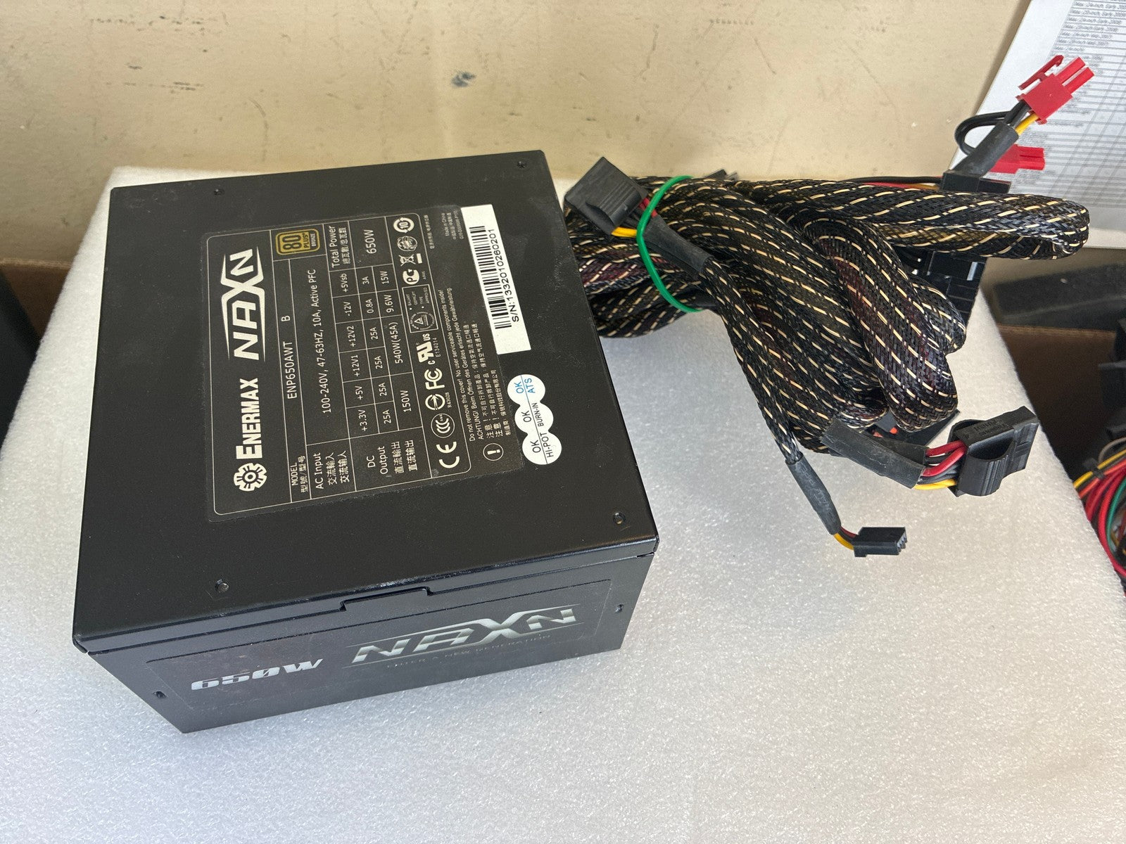 Enermax NAXN ENP650AWT 650W 80 Plus Bronze ATX Power Supply Black