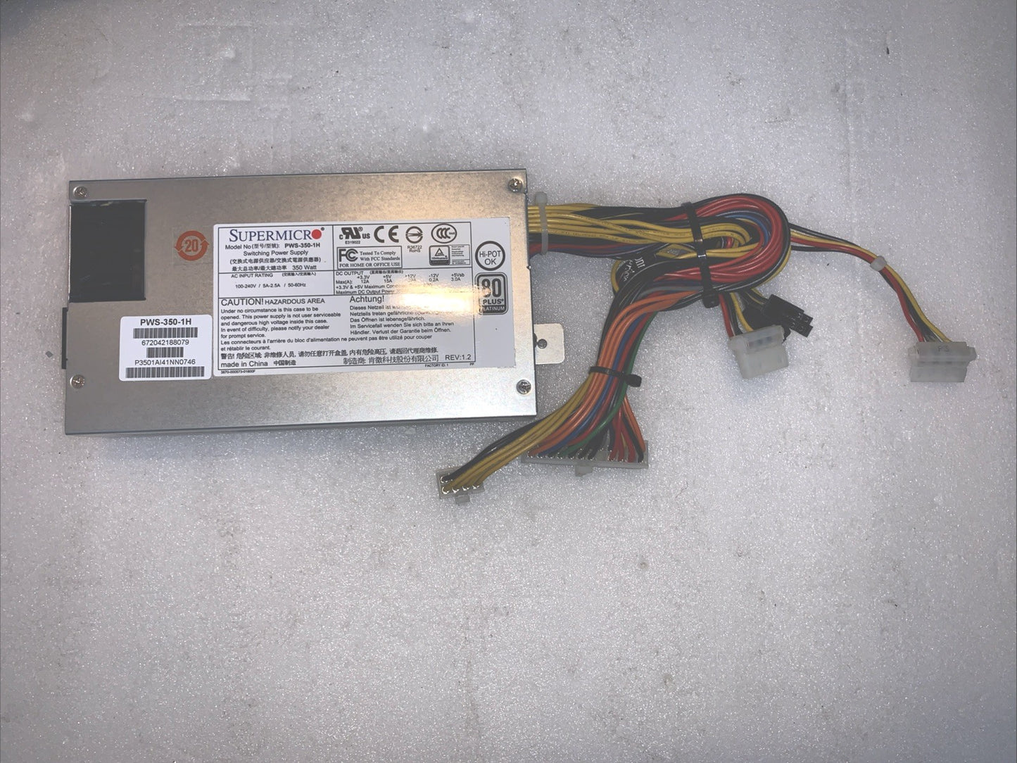 Supermicro PWS-350-1H 350W Power Supply