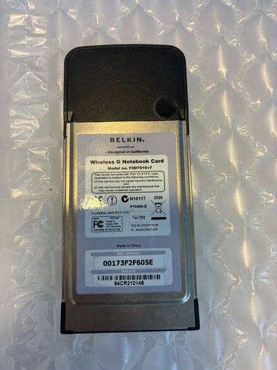 🔥 Vintage Belkin Wireless G Notebook CardBus Card (Model ⁠F5D7010v7⁠)