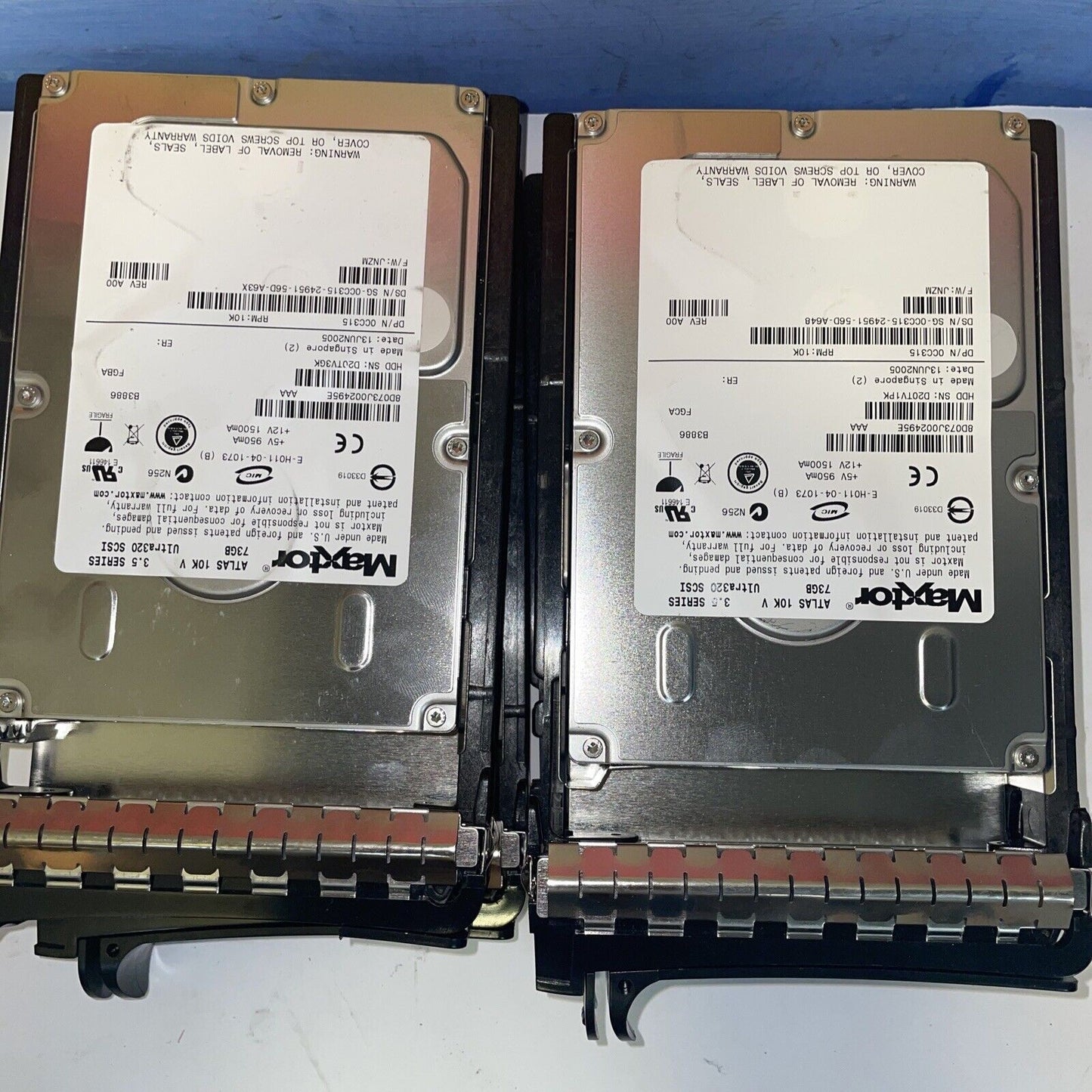 (Lot 12) Dell 73GB SCSI 3.5 HD CC315 0CC315 Caddy Y6939 PowerEdge 1650 1750 1850