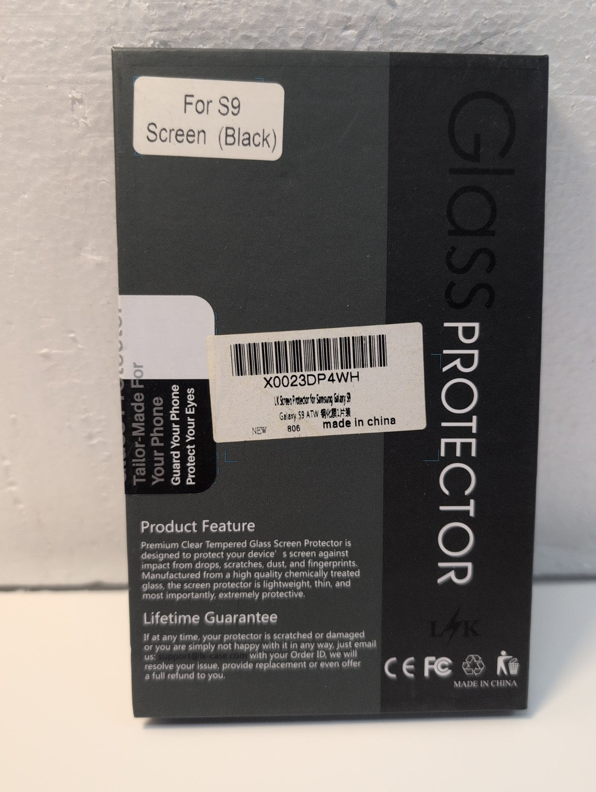 🔥 LK Premium Screen Protector Tempered Glass For Samsung Galaxy S9 Black -